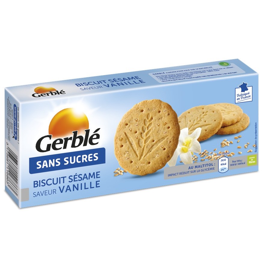 Biscuit sans sucre sésame saveur vanille